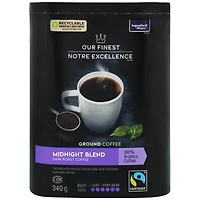 Our Finest Midnight Blend Ground Coffee, 340 g