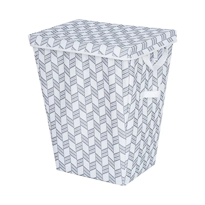 Mainstays Laundry Hamper with Lid, Removable Washable Liner Bag for Adult, Storage Basket for Bedroom, Dorm Room, Product Size:18 in. W x 13 in. D x 22.3 in. H/ 45,7 cm x 33 cm x 56,5 cm