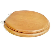 17 inch Round Wood Veneer Toilet Seat