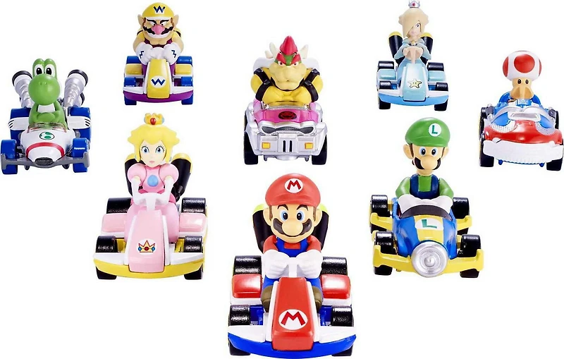 Véhicule Mario Standard Mario Kart Hot Wheels en métal moulé sous pression à l’échelle 1:64