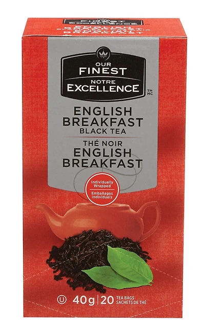Thé noir English Breakfast Notre Excellence 40 g x 20 sachets
