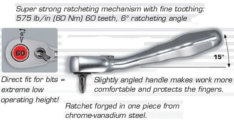 Felo 18 Pieces Imperial Pocket Size Ratchet Tool Set