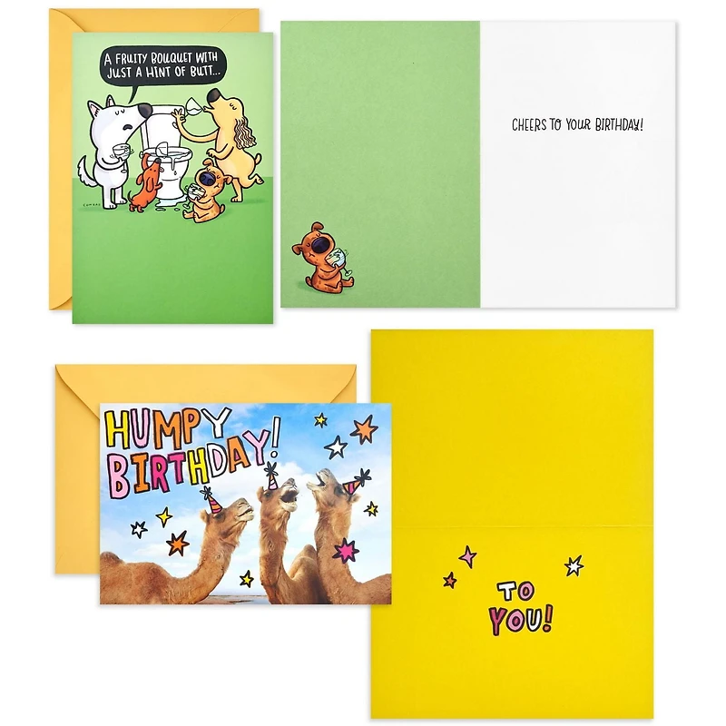 Assortiment de cartes comiques de fête – Shoebox de Hallmark (8 cartes et enveloppes)