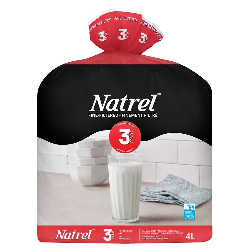 Lait finement filtré 3,25 % Natrel 4 l