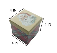 Holiday Time 4" x 4" x 4" Christmas  Box  4 IN SANT KRAFT BOX