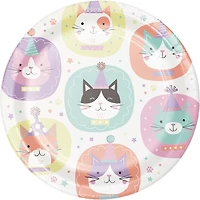 Assiettes à dessert avec faces Kitty Party