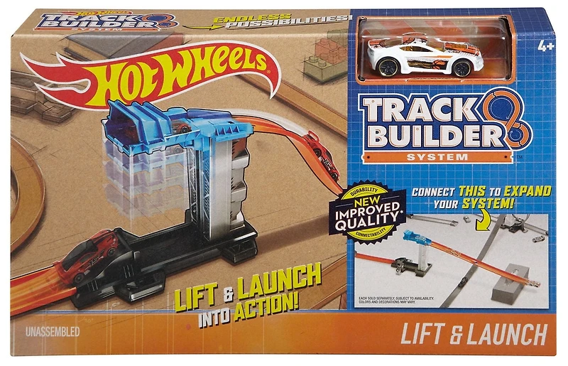 Coffret de cascade « Remontez et Lancez » Track Builders de Hot Wheels