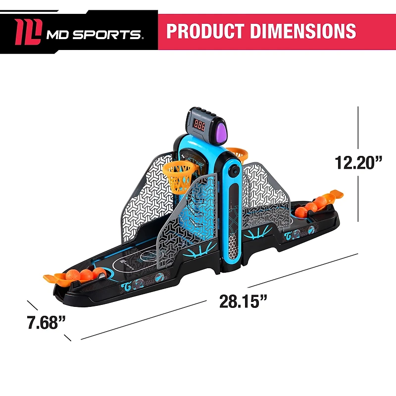 2 Player Tabletop Basketball Shootout, Mini Arcade Basketball by MD Sports