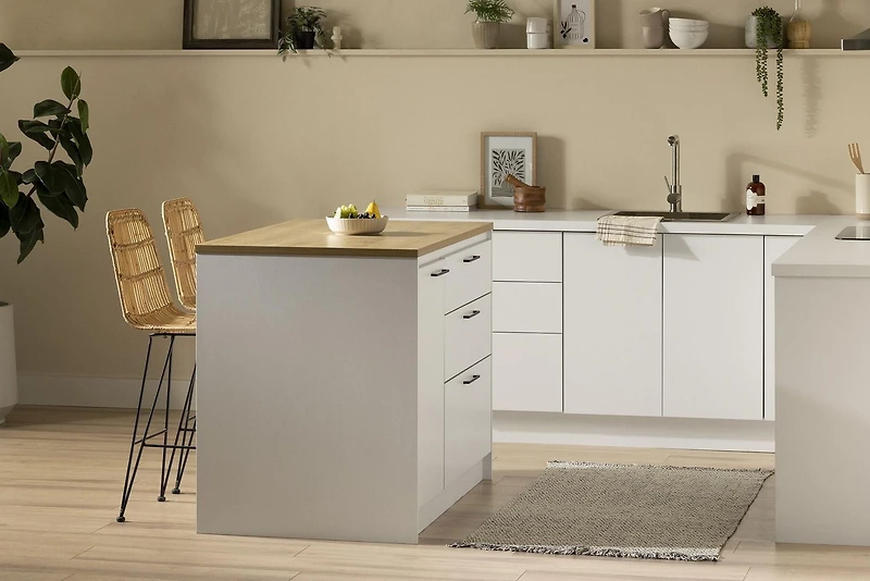 Southshore Myro Îlot de cuisine avec porte et tiroirs