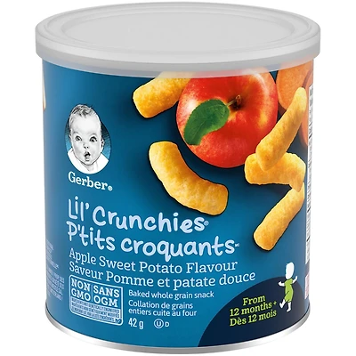 GERBER® LIL’ CRUNCHIES®, Apple Sweet Potato, Toddler Snacks 42 g, 42 GR
