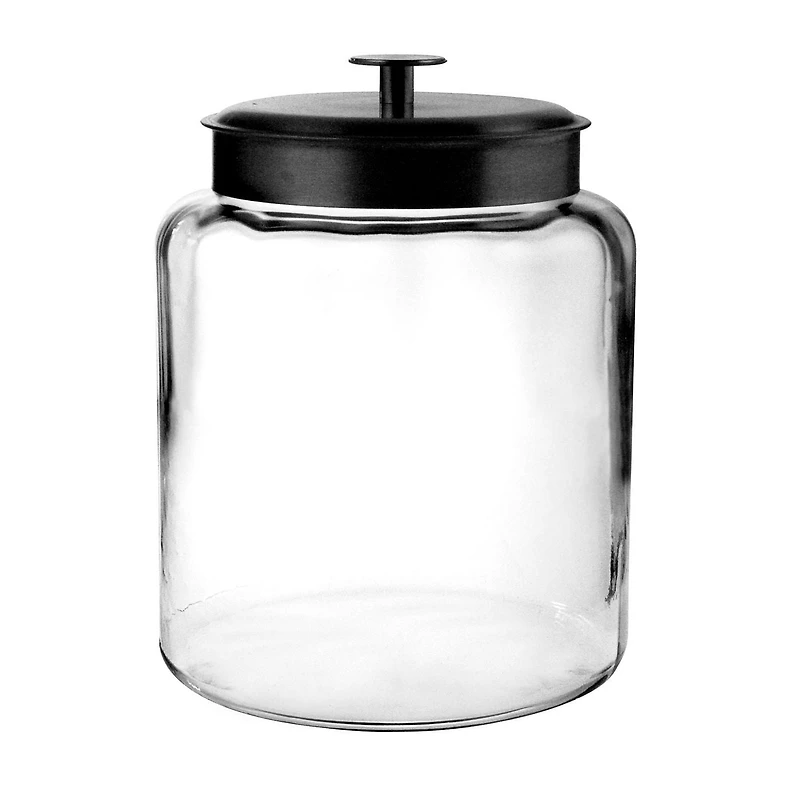 Pot Montana de 2 gallons avec couvercle en noir d'Anchor Hocking