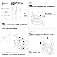 Large Chariot en tissu Pour adultes, Cadre en Métal pour Chambre, Garde-robe, Entrée, etc. Dimension:59,3 cm x 30,5 cm x 75,6 cm;Tiroir gris avec dessus en bois noir