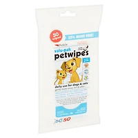Lingettes pour animaux de compagnie à la vanille et noix de coco de Petkin