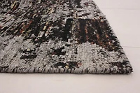 ECARPETGALLERY 5'5" x 7'9" Transitional Sari Silk Hand-knotted Area Rug for Living Room, Dining Room and Bedroom in Grey