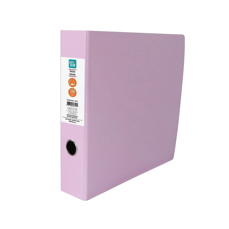 Pen + Gear 2" Ultra Heavy-Duty Poly Binder, Slant D Ring, PURPLE, 2", PVC-free, non-stick