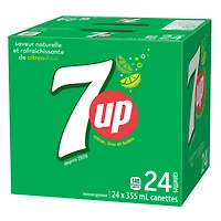 7UP Lemon Lime Soft Drink 24 x355 mL,Cans, 24x355mL
