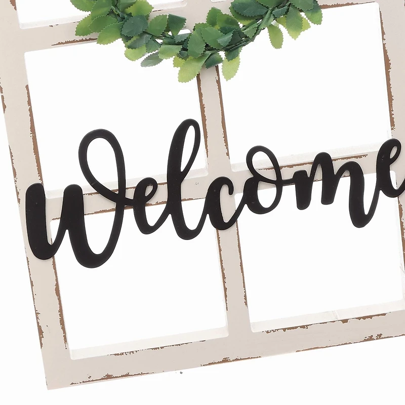 ENSEIGNE MURALE EN BOIS BIENVENUE