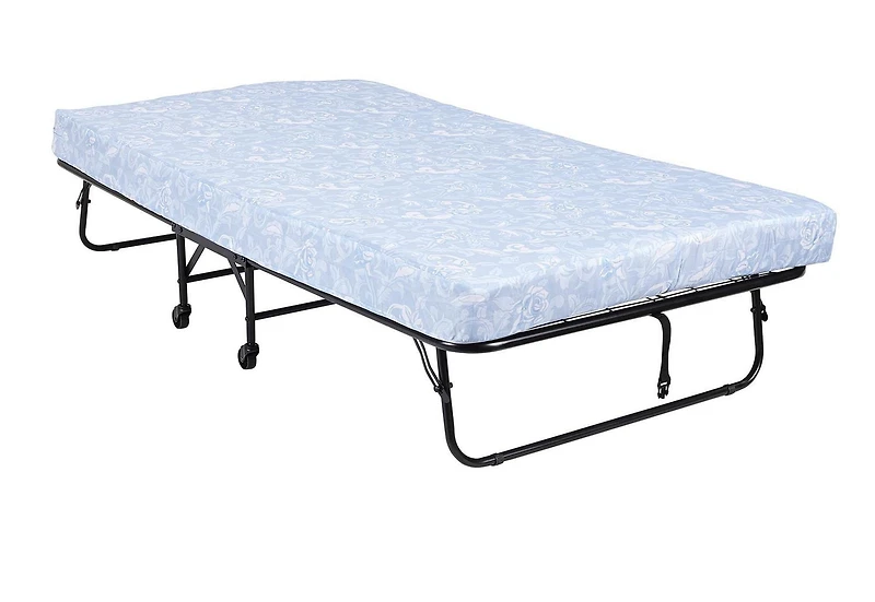 Cadre de lit pliant en métal avec matelas imprimé floral de 5 po pour invité de Signature Sleep lit pliant pour invité