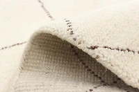 ECARPETGALLERY Tapis Noué à la Main pour Salon, Salle à Manger et Chambre à Coucher Marocain Collection Tangier 5'0" x 8'0" en Ivoire