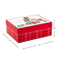 Grande boîte-cadeau de Noël avec couvercle – Hallmark (Chiot et cadeaux)