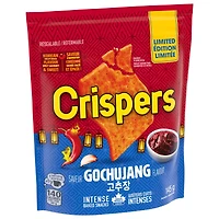 CRISPERS, Gochujang Crackers, Salty Snacks, Limited Edition, Baked In Canada, 145 g