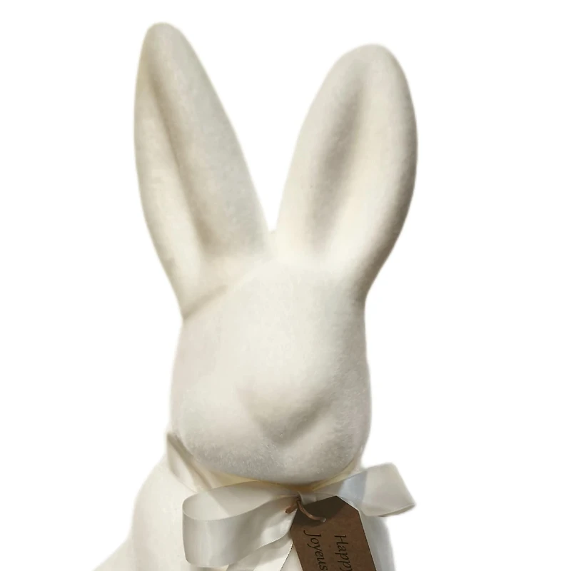Easter White Flocked Sitting Bunny, 17", by Way to Celebrate