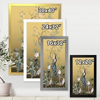 Designart Chinoiserie Aux Oiseaux Et Pivoines VI Art mural encadré