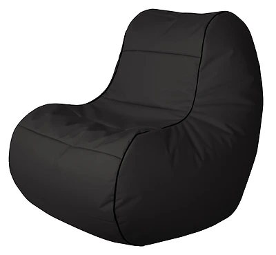 Fauteuil poire imperméable Gouchee Home ChillyBean noir – Tissu polyester Oxford durable avec doublure en PVC, rembourré de billes de polystyrène, adapté aux adultes et aux adolescents
