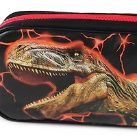 Pen + Gear Trousse à crayons 2 zips dinosaure avec motif T-Rex et lave