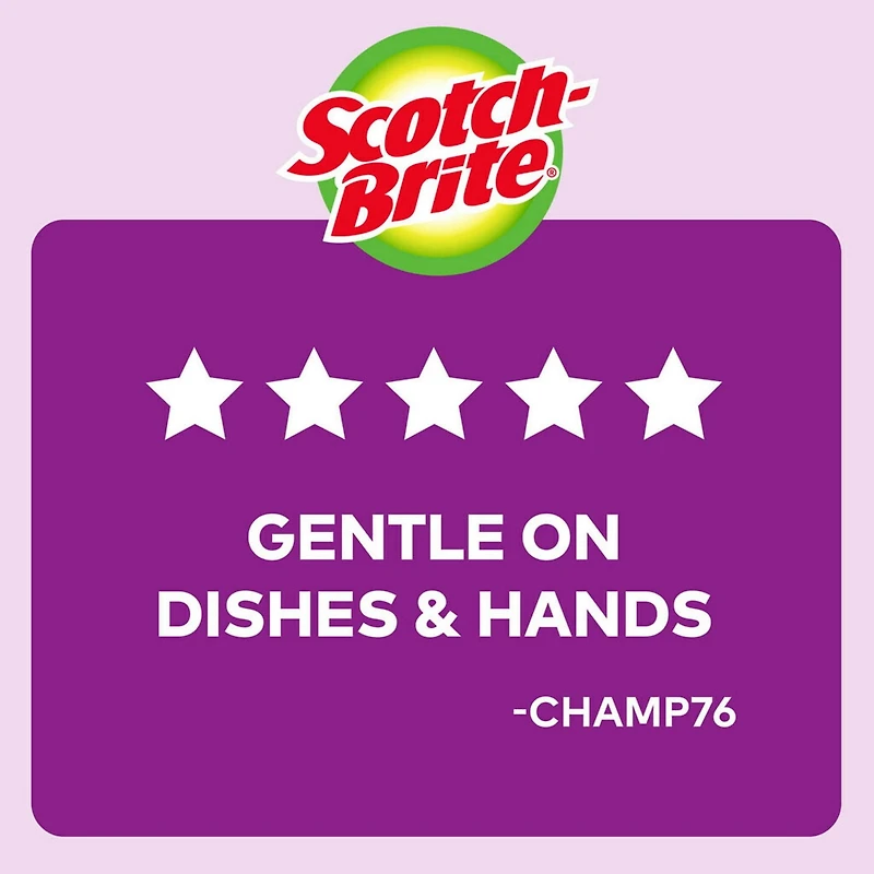 Scotch-Brite® Delicate Duty Scrub Sponge, Pack of 3