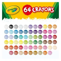 Crayola - Crayons de couleur - 64 ct 64 crayons de cire
