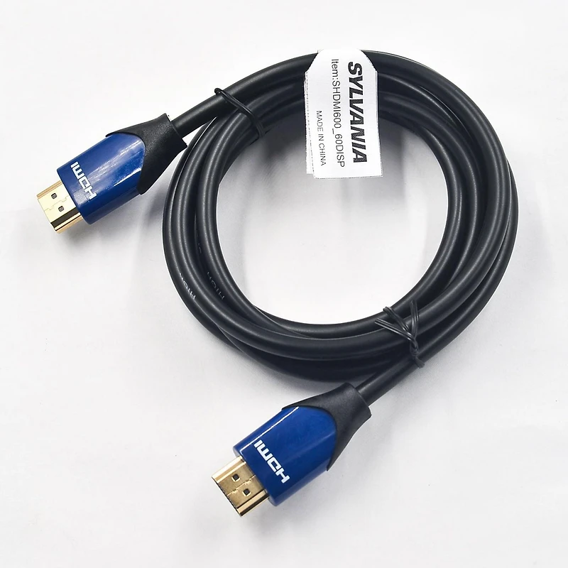 2 paquets de câbles HDMI haut de gamme de 6 pieds Sylvania