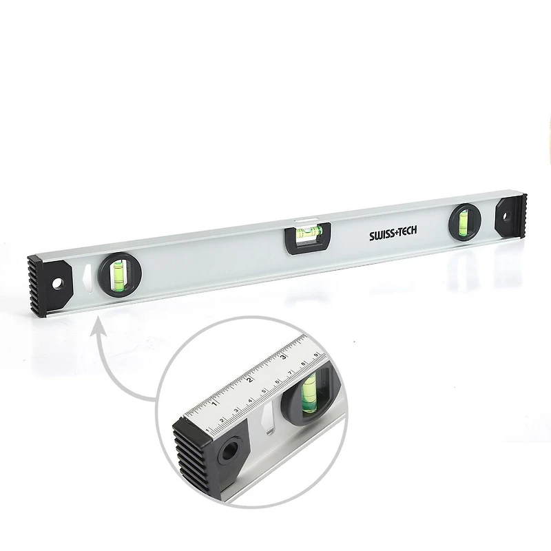 Swiss Tech 24" Aluminum Level, Double aluminum frame