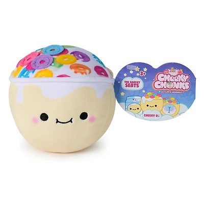 Cheeky Chonks Cheeky Os Reversible Plush, Food Plushies, Cheeky Os Plush, Plush Breakfast Cereal, Stuffed Animal Plush Toy for Ages 3 and Up, Rainbow, 4.5”