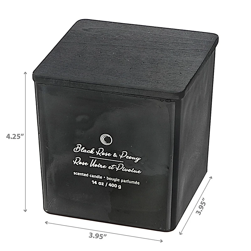 14 Oz De Haut Brillant 2 Mèches Carrées De Rose Noire Et Pivoine