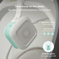 Frida Baby - 2 in 1 Portable Sound Machine and Night Light with Strap, White Noise Machine with Soothing Sounds for Stroller or Car Seat with Volume Control, Battery Powered