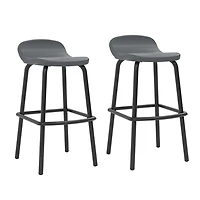 Tabourets de bar d’extérieur Suncast en résine, lot de 2 – Gris froid