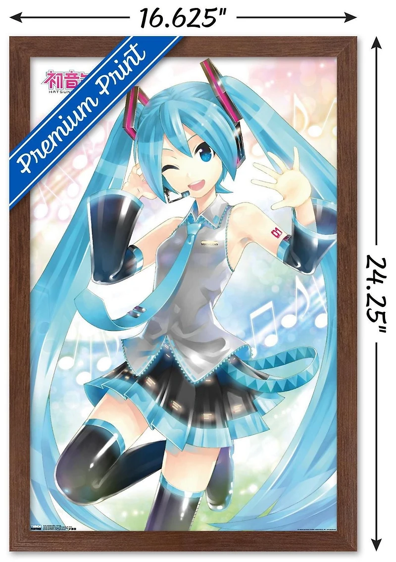 Hatsune Miku - Waving Wall Poster, 22.375" x 34"