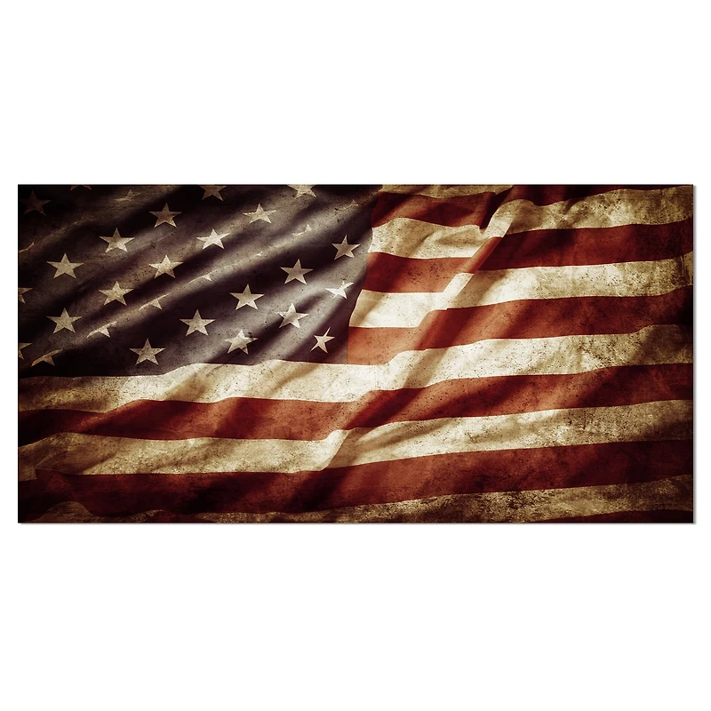 Design Art American Flag Contemporary Canvas Art Print