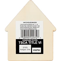 Plaid Wood Surfaces, 3D Unpainted Layered Shape, House, 3.5" x 4.12"