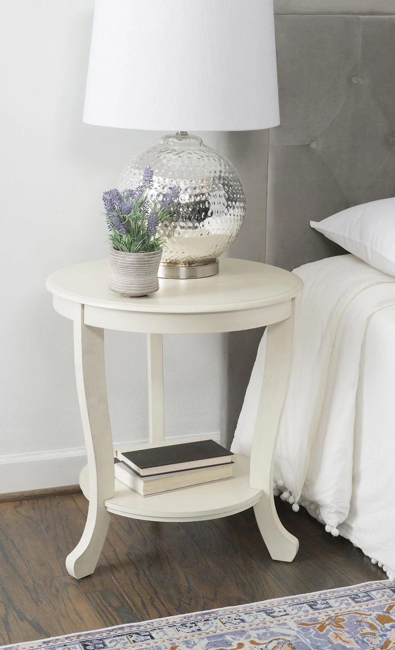 Dendrie Side Table, White