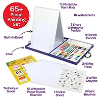 Crayola Paint & Create Easel Art Case, Dual-sided tabletop easel