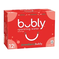Bubly™ Eau Pétillante Saveur Fraise 12 x355 mL, Canettes