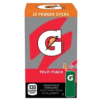 Gatorade Fruit Punch Sports Drink Powder 10 x 35g, Packets, 10 x 35 g