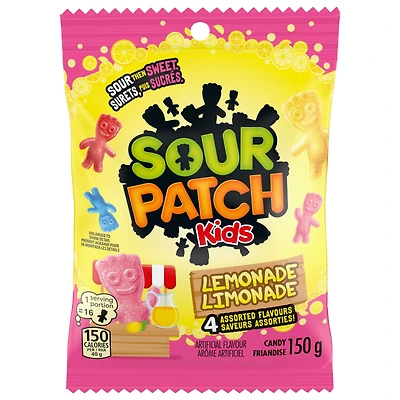SOUR PATCH KIDS, Lemonade Flavour Candy, Sour then Sweet, 150 g