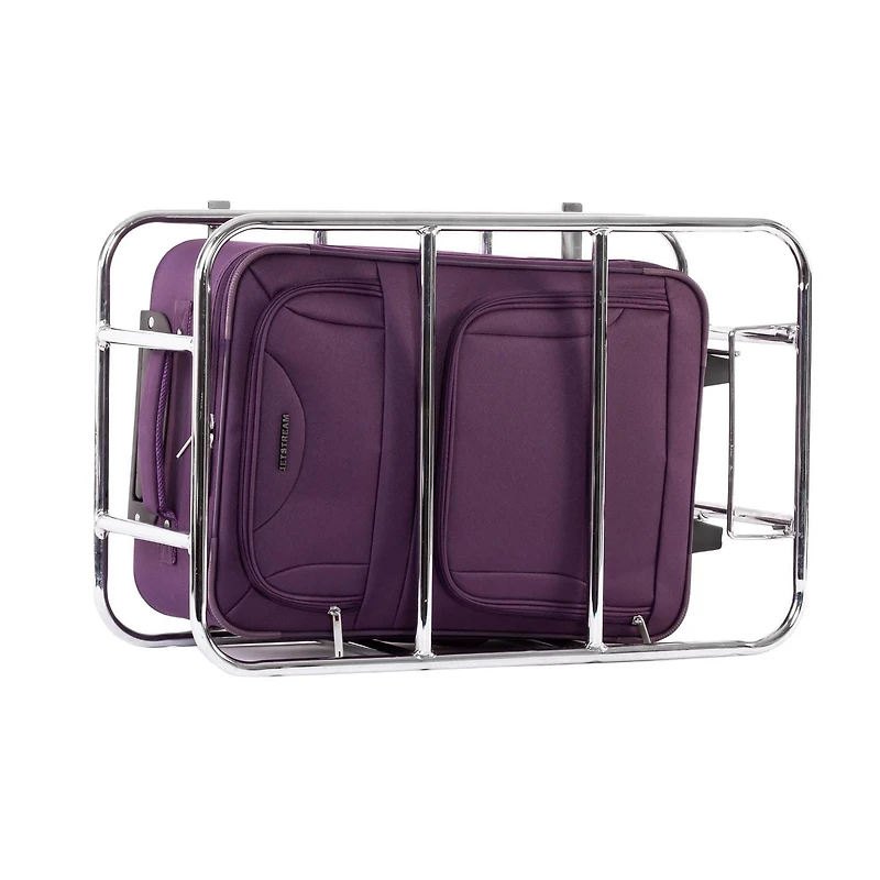 Jetstream Atlantic Softside 4 Piece Luggage Set, Rolling Suitcase Set: Rolling 25 Inch Checked Luggage, Carry On Suitcase, Tote Bag & Toiletry Kit