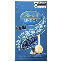 Sachet de truffes de chocolat blanc Biscuits et crème LINDOR de Lindt, 150 g LINDT LINDOR COOKIES CREME 150G BAG