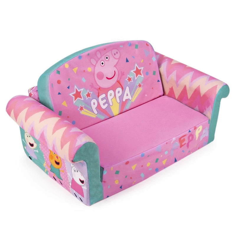 Marshmallow Furniture, Children's 2-in-1 Flip Open Foam Sofa, Peppa Pig, by Spin Master