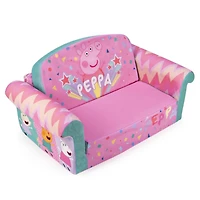 Marshmallow Furniture, Children's 2-in-1 Flip Open Foam Sofa, Peppa Pig, by Spin Master
