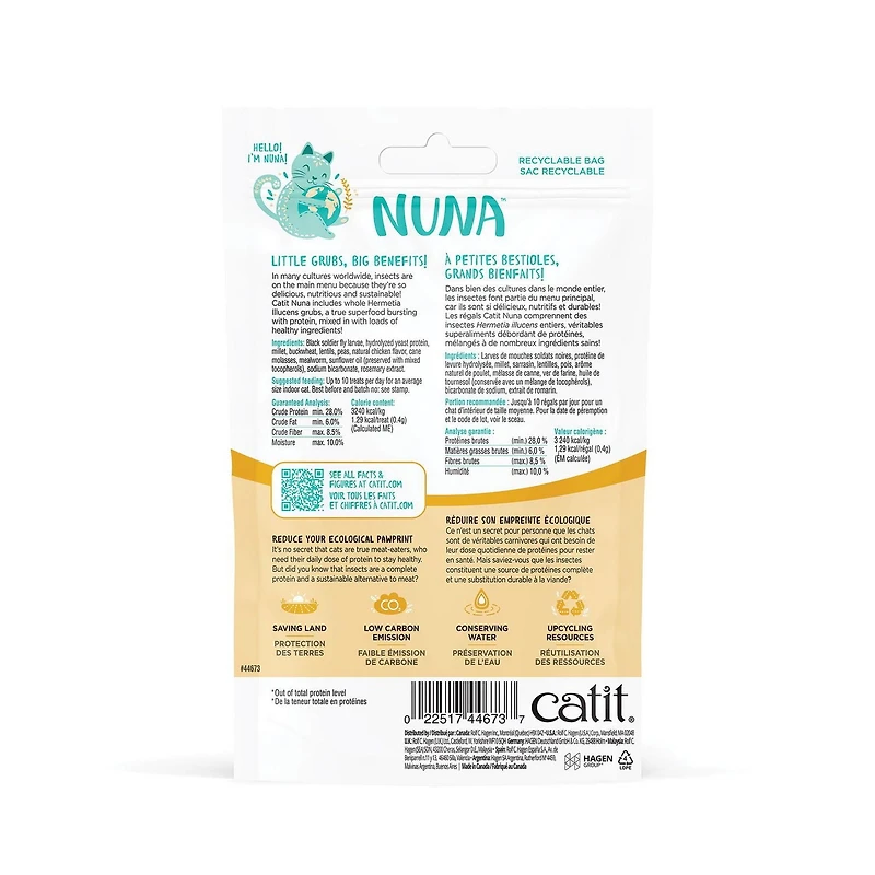 Régals Catit Nuna, Mélange d’insectes, 60 g